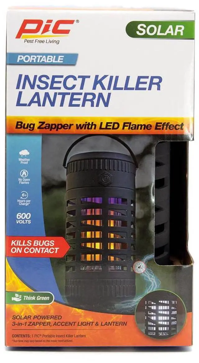 Alt view image 2 of 8 - PIC Portable Insect Killer Lantern, Camping Bug Zapper, Outdoor Bug Zapper, Dual LED Mode Multipurpose Lantern, Pest Control,½ Acre Coverage