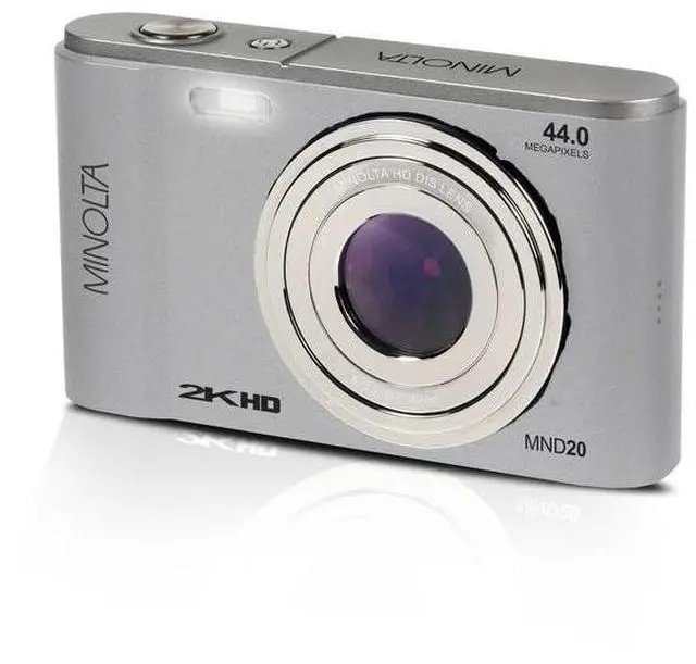 Alt view image 12 of 18 - Minolta MND20-S MND20 16x Digital Zoom 44 MP/2.7K Quad HD Digital Camera (Silver)