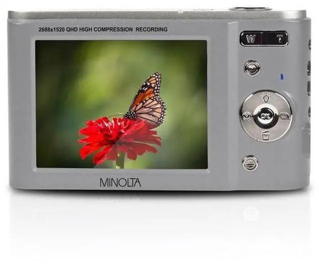 Alt view image 15 of 18 - Minolta MND20-S MND20 16x Digital Zoom 44 MP/2.7K Quad HD Digital Camera (Silver)