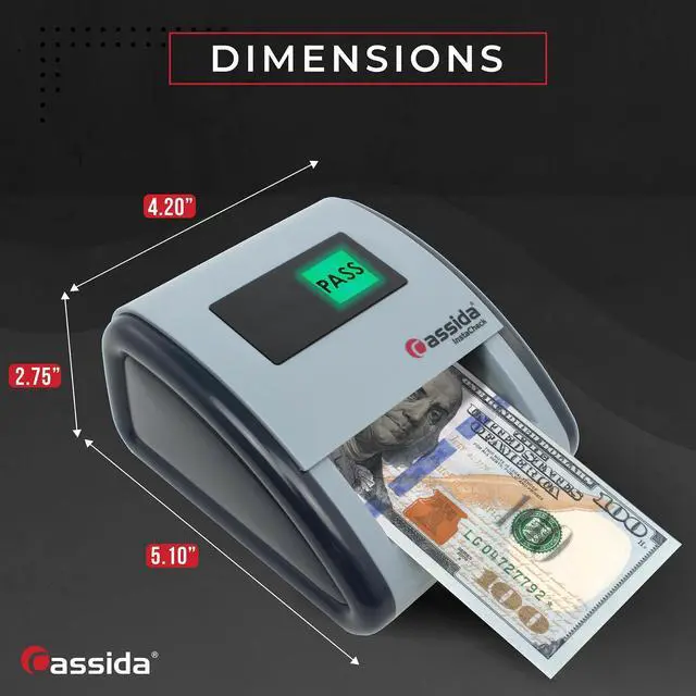 Alt view image 13 of 13 - Cassida Small Footprint Easy Read Automatic Counterfeit Detector