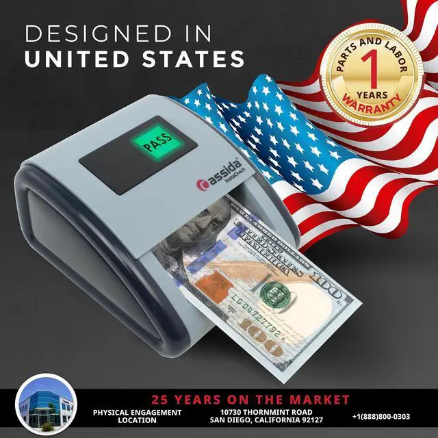 Alt view image 12 of 13 - Cassida Small Footprint Easy Read Automatic Counterfeit Detector