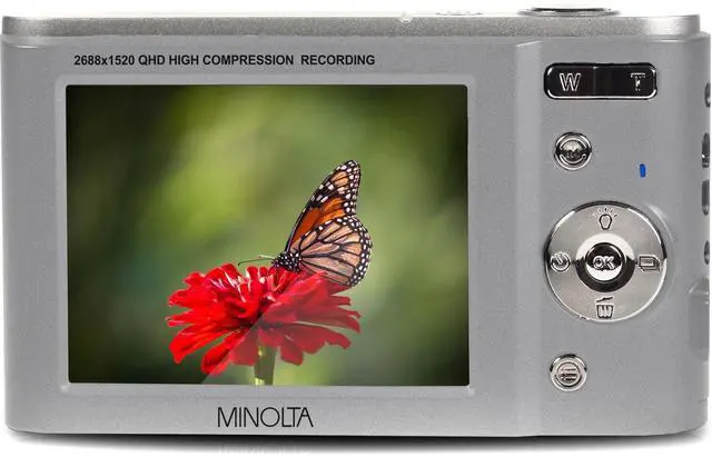 Alt view image 18 of 18 - Minolta MND20-S MND20 16x Digital Zoom 44 MP/2.7K Quad HD Digital Camera (Silver)