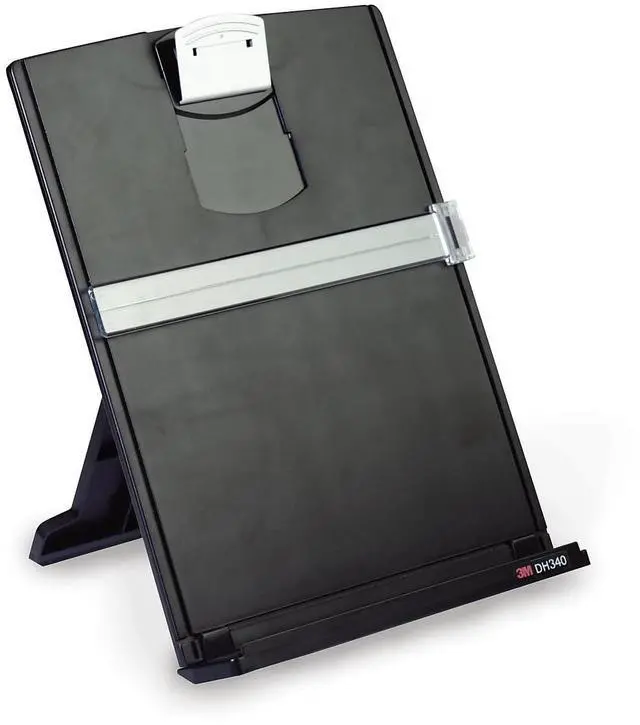 Main image of DH340MB 3M Fold-Flat Freestanding Desktop Copyholder, Plastic, 150 Sheet Capacity, Black
