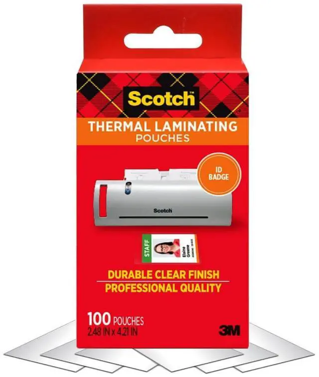 Alt view image 18 of 20 - Laminating Pouches, 5 mil, 2.25" x 4.25", Gloss Clear, 100/Pack