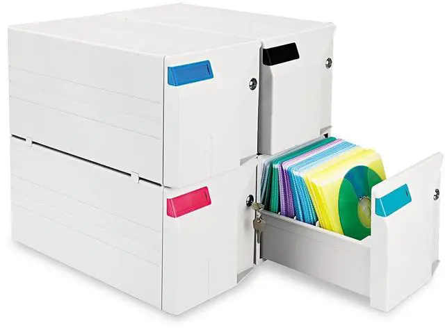 Alt view image 6 of 7 - Innovera 39501 CD/DVD Storage Drawer Holds 150 Discs Light Gray