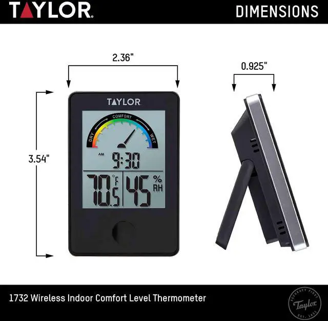 Alt view image 5 of 7 - Taylor 1732 Indoor Digital Comfort Level Station With Hygrometer TAP1732