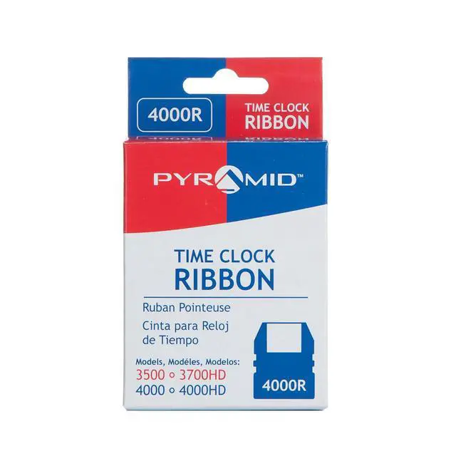 Alt view image 7 of 9 - pyramid 4000r genuine replacement ribbon for 3500, 3700, 4000, 4000hd time clocks