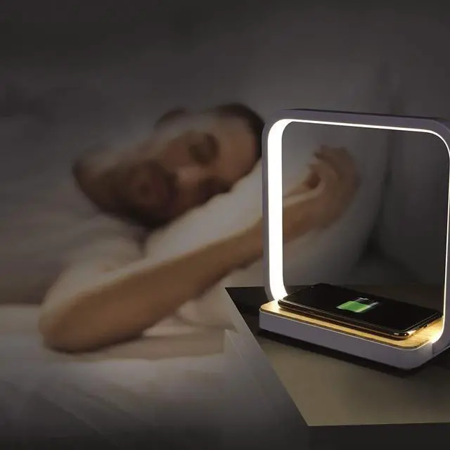 Alt view image 2 of 7 - OttLite Wireless Charging Station and Night Light, White