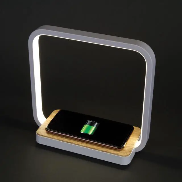 Alt view image 5 of 7 - OttLite Wireless Charging Station and Night Light, White