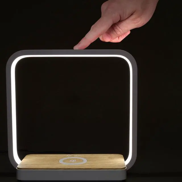 Alt view image 7 of 7 - OttLite Wireless Charging Station and Night Light, White
