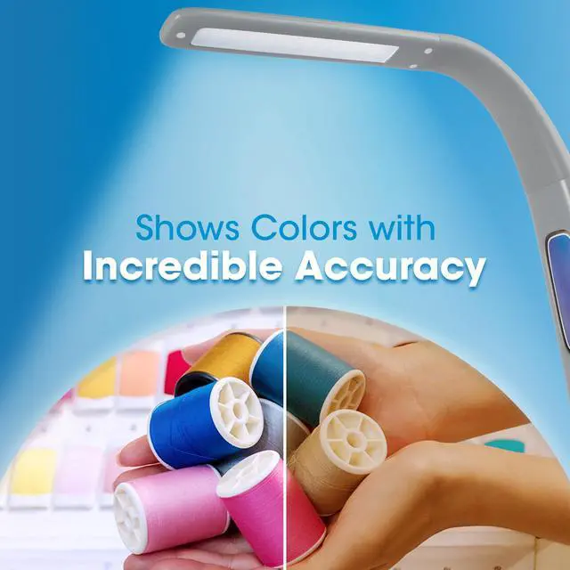 Alt view image 12 of 14 - OttLite F261G9-SHPR Cool Breeze Fan Lamp - 15" to 26.5" High - Gray