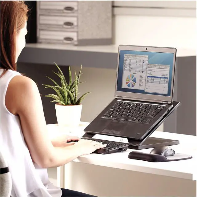 Alt view image 5 of 7 - Designer Suites Laptop Riser, Black (8038401)