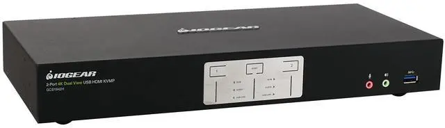 Alt view image 18 of 20 - IOGEAR 2-Port 4K Dual View KVMP Switch with HDMI Connection, USB 3.0 Hub and Audio