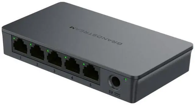Alt view image 3 of 4 - Grandstream Layer 2 Unmanaged Switch, 5 x GigE, Plastic Case GWN7700