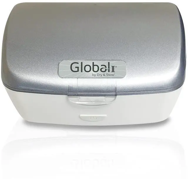Main image of Global II by Dry & Store | Electric Hearing Aid Dehumidifier with UV-C Lamp Sanitizer