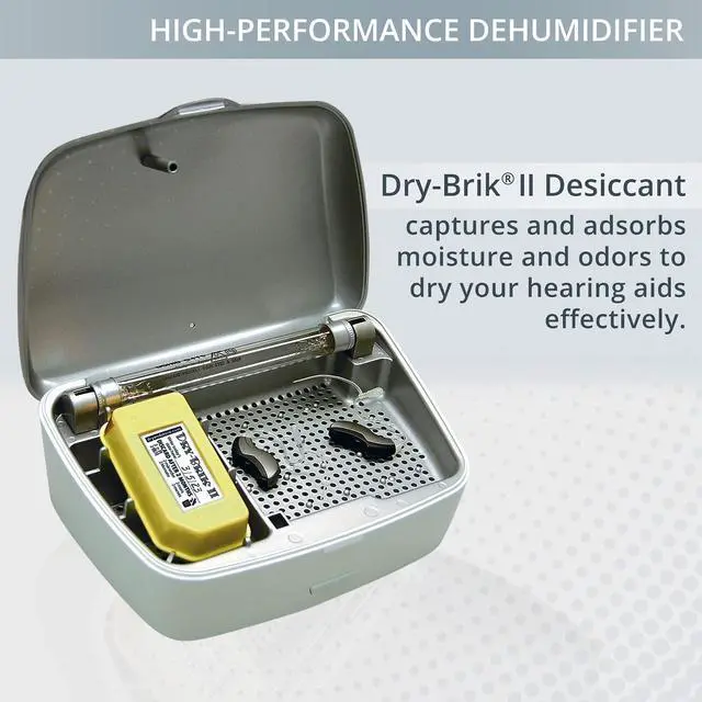 Alt view image 3 of 6 - Global II by Dry & Store | Electric Hearing Aid Dehumidifier with UV-C Lamp Sanitizer