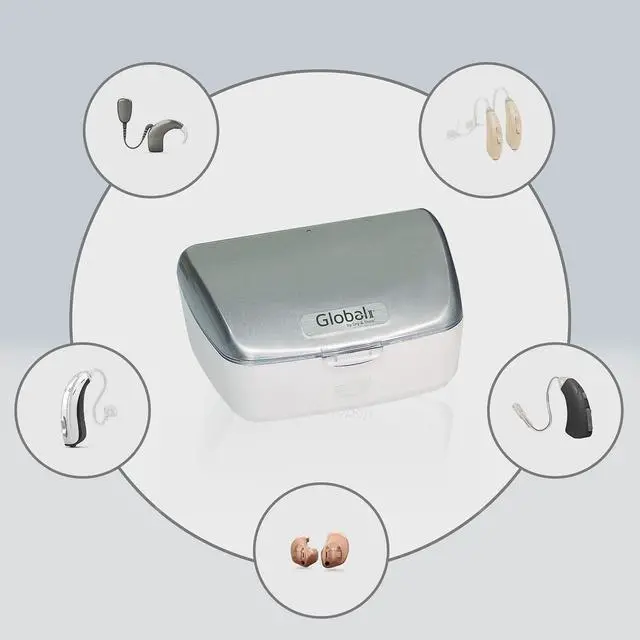 Alt view image 5 of 6 - Global II by Dry & Store | Electric Hearing Aid Dehumidifier with UV-C Lamp Sanitizer