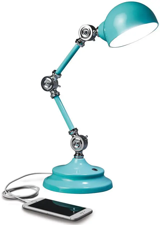 Alt view image 2 of 8 - OttLite F1485TU9-SHPR Wellness Series Revive LED Desk Lamp - 15.5" High - Turquoise
