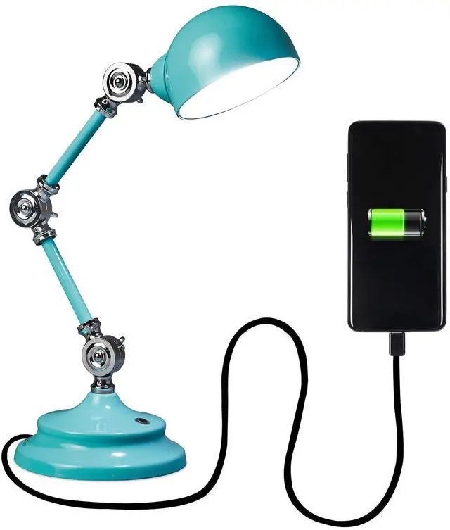 Alt view image 5 of 8 - OttLite F1485TU9-SHPR Wellness Series Revive LED Desk Lamp - 15.5" High - Turquoise