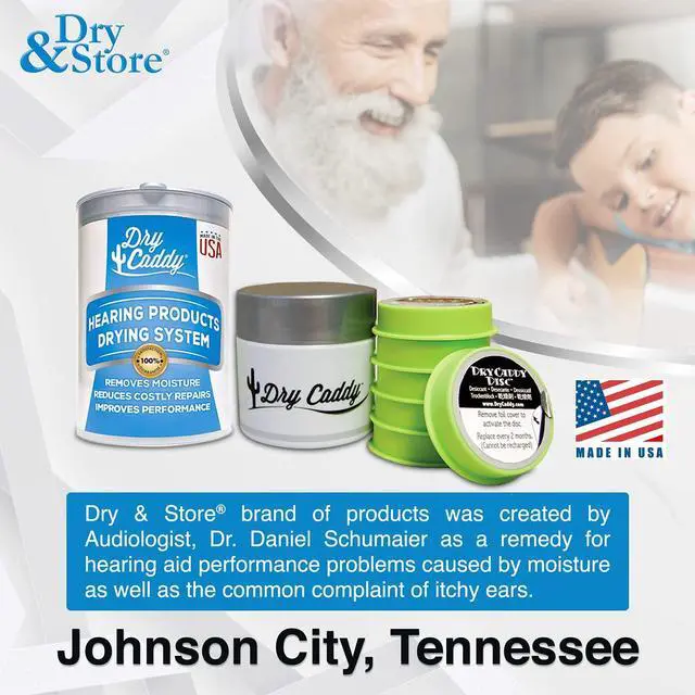 Alt view image 7 of 8 - DryCaddy by Dry & Store | Dry Aid Kit - Protection Against Moisture Damage for Hearing Aids, Cochlear Implants and Other Electronic Instruments
