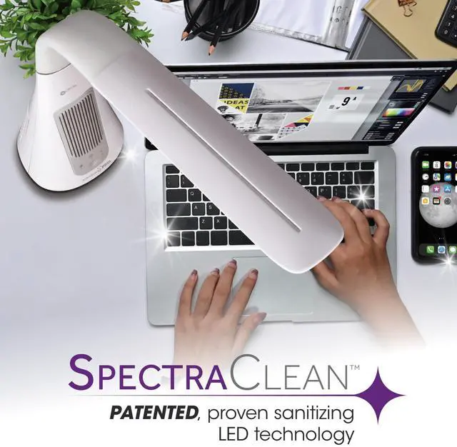 Alt view image 3 of 6 - OttLite® Wellness Series SanitizingPro LED Desk Lamp And UV Air Purifier, 25"H, White