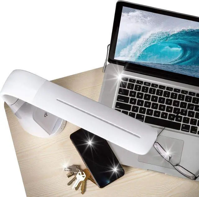 Alt view image 11 of 11 - OttLite Wellness Series® Sanitizing Purify LED Desk Lamp with Wireless Charging