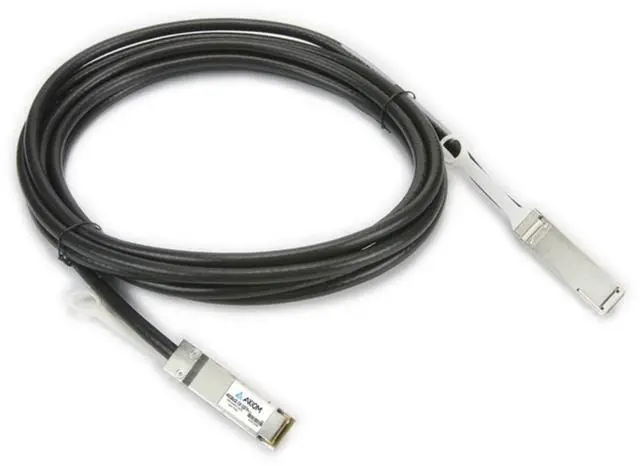 Main image of Axiom EX-QSFP-40GE-DAC-1M-AX 40GBase-CR4 Direct Attach Cable - QSFP+ to QSFP+ - 3.3 ft - twinaxial - Passive
