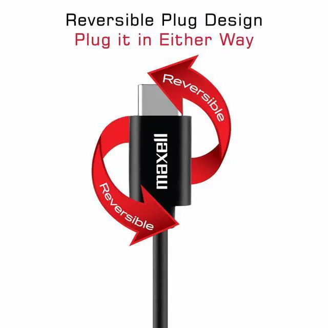 Alt view image 5 of 6 - Maxell Sync Up USB-C Headphone Adapter, 3.5mm Audio Jack to USB-C, Reversible, 197294, Black