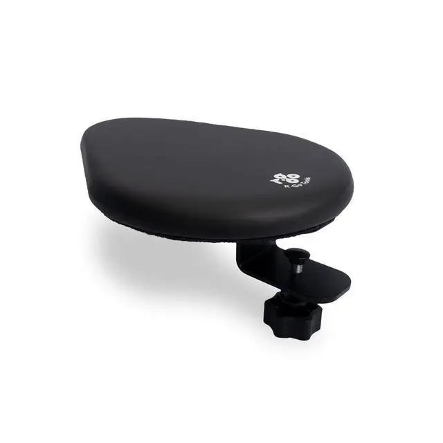 Alt view image 4 of 7 - R-Go Arm Rest Split for Desk, Distance Adjustable, Ergonomic Desk Extender Tray in 2 Parts, Elbow & Wrist Support, Soft Sponge Built-in, Easy Typing Pain Relief, Punch-Free Clamp on, Black (2pcs)