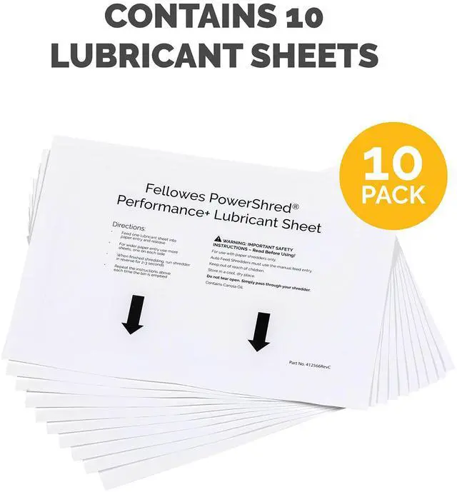 Alt view image 12 of 14 - Powershred Performance+ Lubricant Sheets 8.5 x 6 10/Pack 4015501