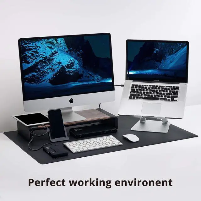 Alt view image 17 of 20 - SIIG Stylish Foldable Monitor Stand with USB Hub CEMT2Q12S1