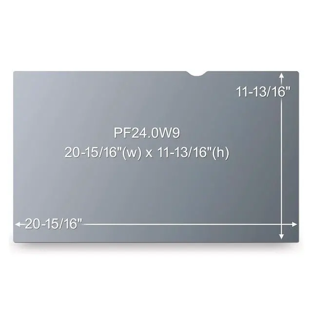 Alt view image 7 of 9 - 3M Privacy Filter for 24 Inch Widescreen Monitor, Reversable Gloss/Matte, Reduces Blue Light, Screen Protection, 16:9 Aspect Ratio (PF240W9B) , Black