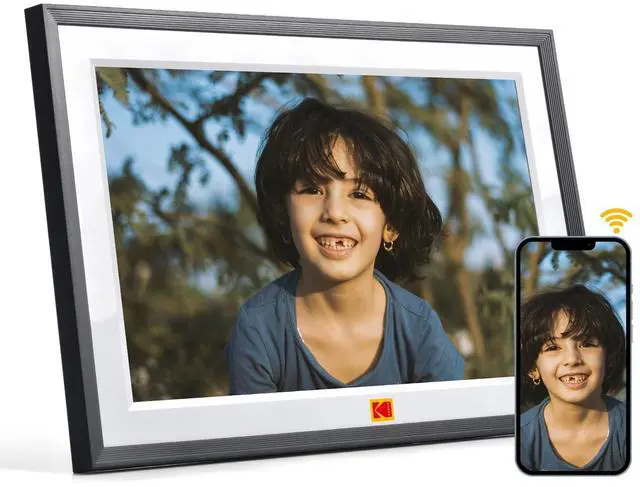 Alt view image 8 of 13 - KODAK RCF-1018 BURLYWOOD 10-Inch Wi-Fi Enabled Digital Photo Frame
