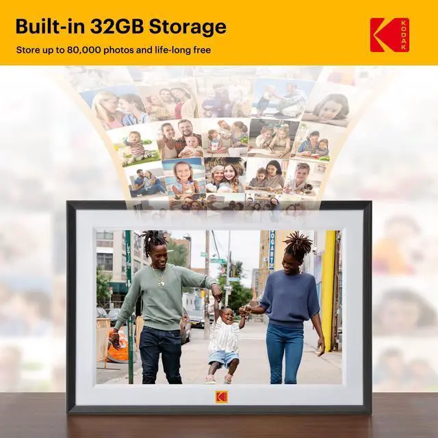 Alt view image 12 of 13 - KODAK RCF-1018 BURLYWOOD 10-Inch Wi-Fi Enabled Digital Photo Frame
