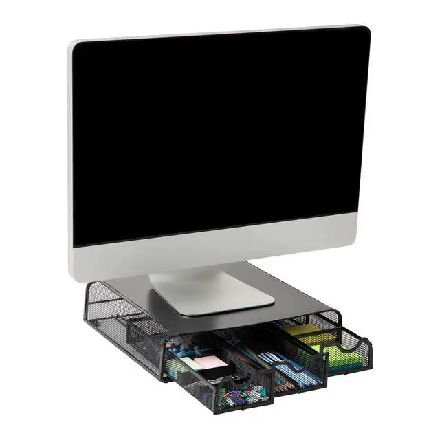 Alt view image 7 of 13 - Mind Reader PC, Laptop, IMAC Monitor Stand and MONMESH-BLK