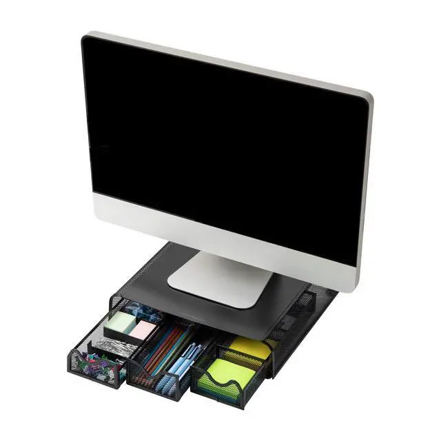 Alt view image 11 of 13 - Mind Reader PC, Laptop, IMAC Monitor Stand and MONMESH-BLK