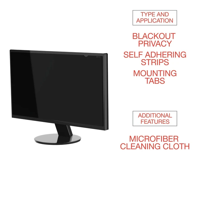 Alt view image 7 of 9 - ivrblf185w innovera blackout privacy filter for 18.5amp;quot; widescreen lcd monitor