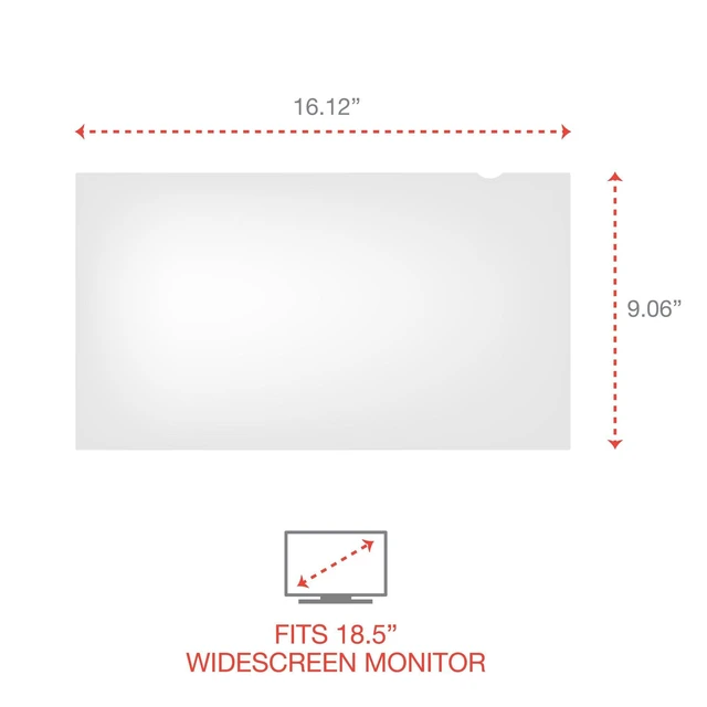 Alt view image 6 of 9 - ivrblf185w innovera blackout privacy filter for 18.5amp;quot; widescreen lcd monitor