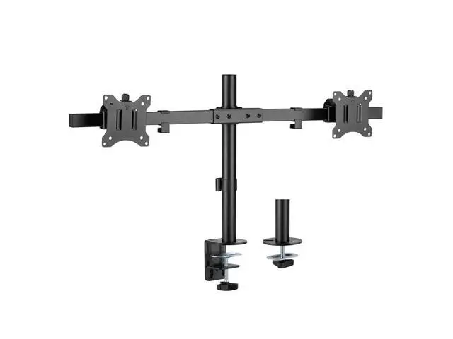 Alt view image 4 of 4 - Rocstor ErgoReach EP3 Dual Monitor Pole Mount, C-Clamp & Grommet, Black