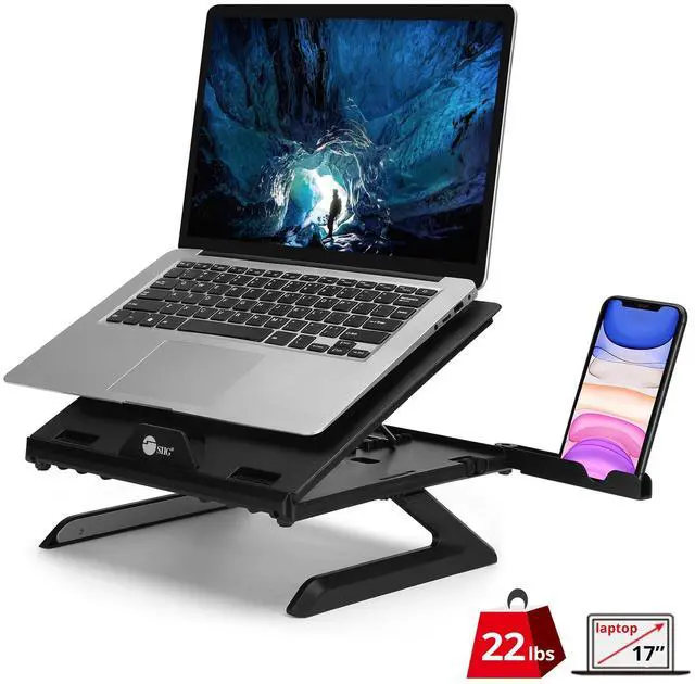 Alt view image 8 of 13 - SIIG Adjustable Riser Stand Holder for Laptop up to 17" CEMT3911S1