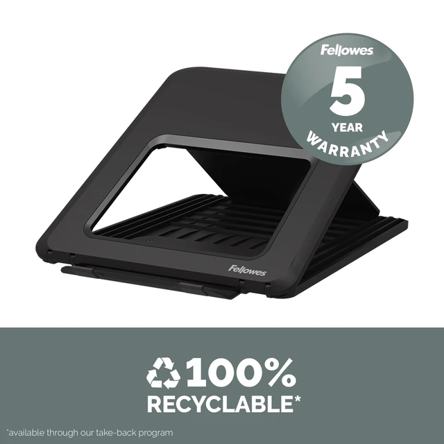 Alt view image 7 of 7 - Breyta Laptop Stand for the Home and Office, 12 Height Adjustments, 15" Monitor Size- Black