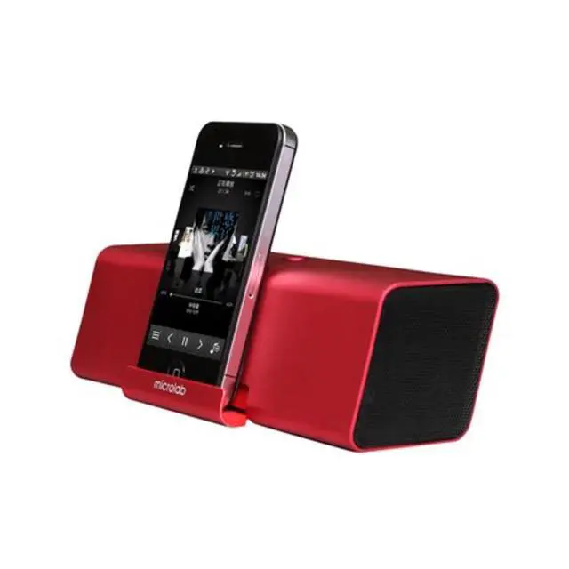 Alt view image 3 of 3 - Microlab MD212 Bluetooth Wireless Portable Stereo Speaker for Tablet, Smartphone and Notebook(Red)