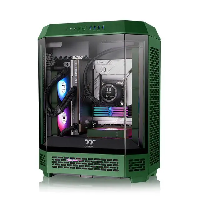 Alt view image 19 of 19 - Thermaltake CT120 EX ARGB Sync PC Cooling Fan Racing Green (3-Fan Pack)