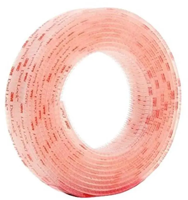 Main image of 3M Dual Lock Reclosable Fasteners, Heavy Duty, Clear, TB3560/SJ3560, Type 250/250, 1 in x 10 ft, Mated Strip, Industrial Use, Indoor/Outdoor, Great for Metal, Glass, Acrylic, PC, ABS