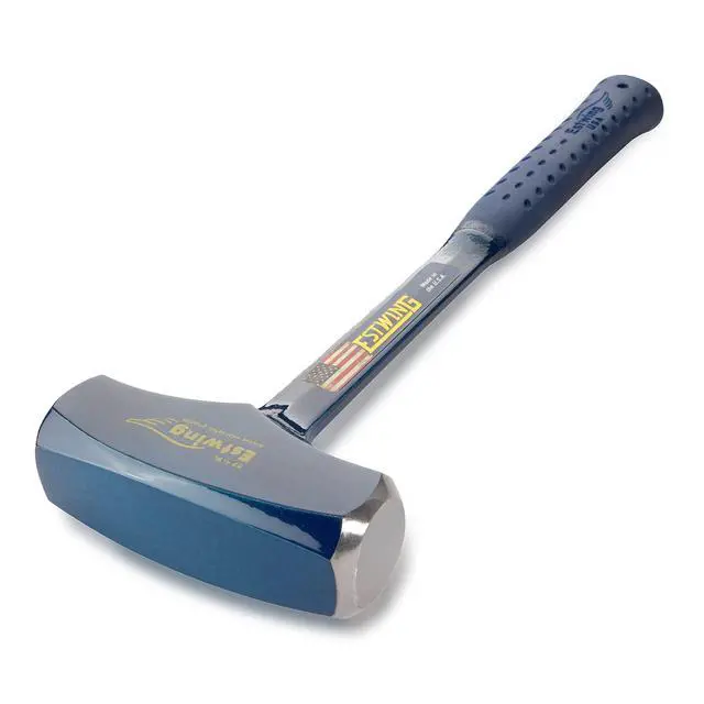 Alt view image 3 of 7 - ESTWING BIG BLUE Drilling/Crack Hammer - 4-Pound Long Handle Sledge with Forged Steel Construction & Shock Reduction Grip - B3-4LBL