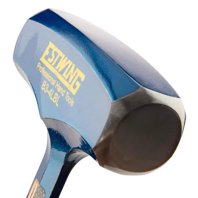 Alt view image 4 of 7 - ESTWING BIG BLUE Drilling/Crack Hammer - 4-Pound Long Handle Sledge with Forged Steel Construction & Shock Reduction Grip - B3-4LBL