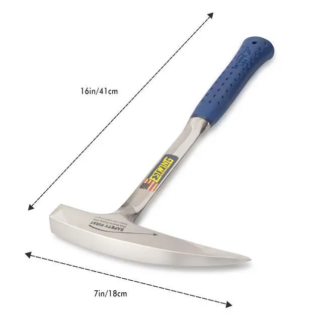 Alt view image 3 of 7 - Estwing Rock Pick - 22 oz Geological Hammer with Pointed Tip & Shock Reduction Grip - E3-23LP