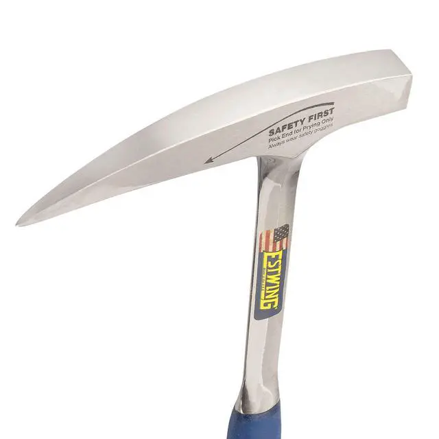 Alt view image 4 of 7 - Estwing Rock Pick - 22 oz Geological Hammer with Pointed Tip & Shock Reduction Grip - E3-23LP