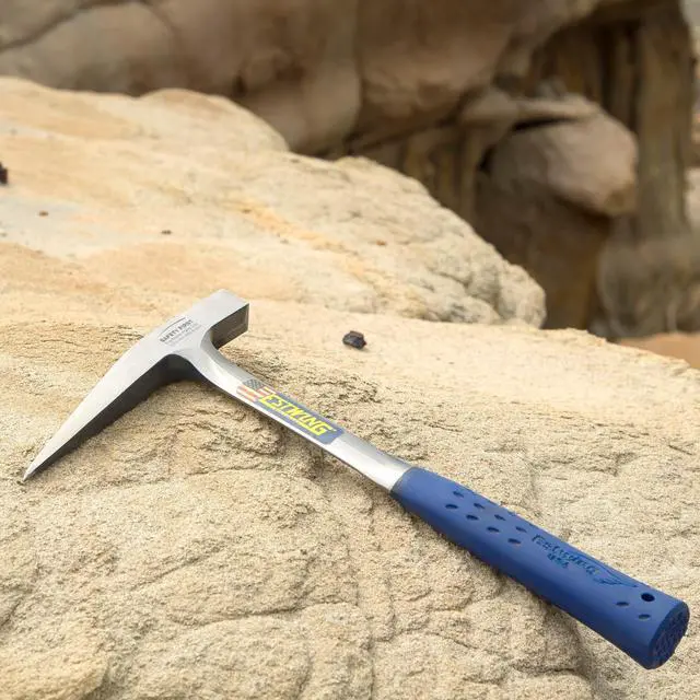 Alt view image 6 of 7 - Estwing Rock Pick - 22 oz Geological Hammer with Pointed Tip & Shock Reduction Grip - E3-23LP
