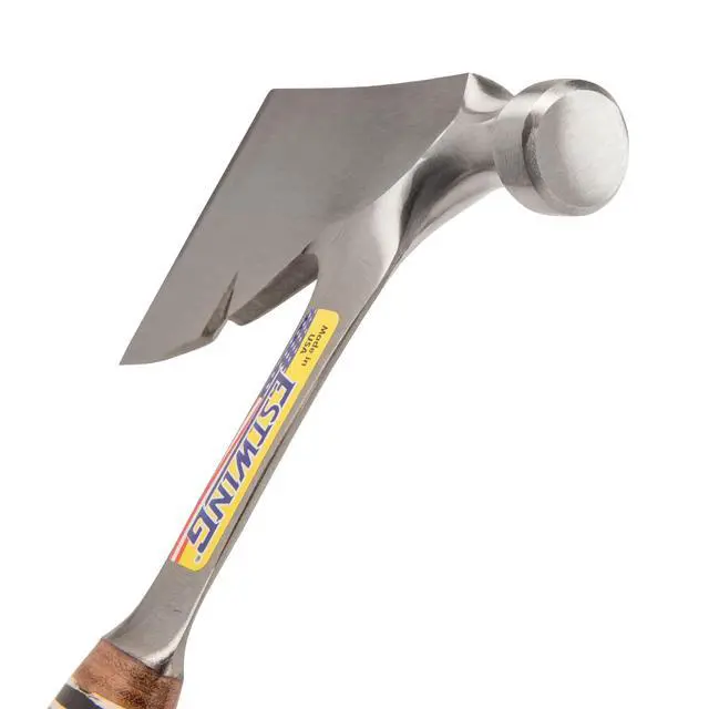 Alt view image 4 of 5 - ESTWING Carpenter's Hatchet - 13" Carpenters Axe with Smooth Face & Genuine Leather Grip - E2H